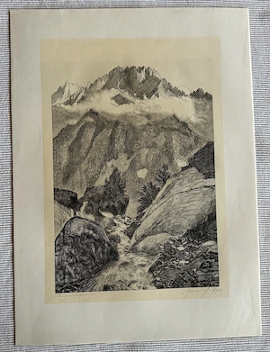 Julius Heilenmann Originale Holzstiche signierte Mappe "6 Landschaften" Bild 6