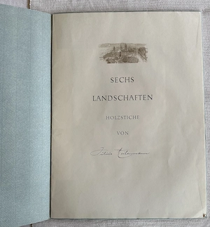 Julius Heilenmann Originale Holzstiche signierte Mappe "6 Landschaften" Bild 2