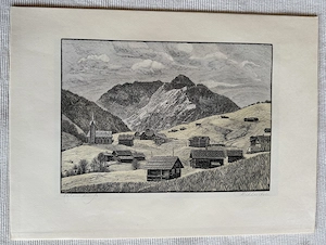 Julius Heilenmann Originale Holzstiche signierte Mappe "6 Landschaften" Bild 15