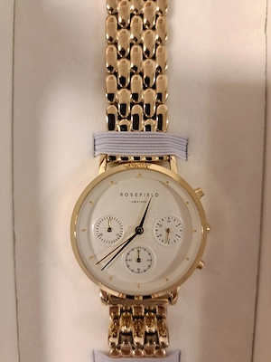 Goldene Rosefield Uhr   wie neu mit OVP