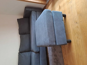 ECKSOFA in Plüsch Grau 198 135 cm Bild 2