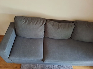 ECKSOFA in Plüsch Grau 198 135 cm Bild 3