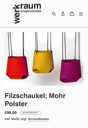 Mohr Filzschaukel Bild 2