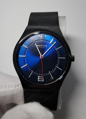 Bering Ceramic Armbanduhr - Saphirglas - Schwarz  Blau - Top Zustand! Bild 3