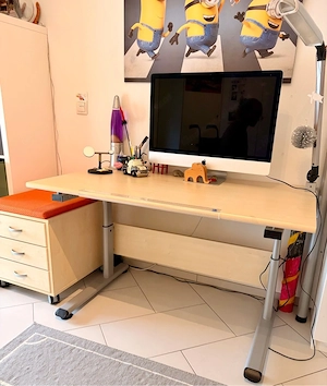  Mitwachsender Kinder-Schreibtisch inkl. Stuhl, Container & Lampe   TOP Zustand Bild 2