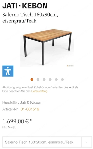 Gartenmöbel - Set Tisch und Stühle  Bild 6