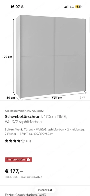 Schwebetürenschrank  Bild 2