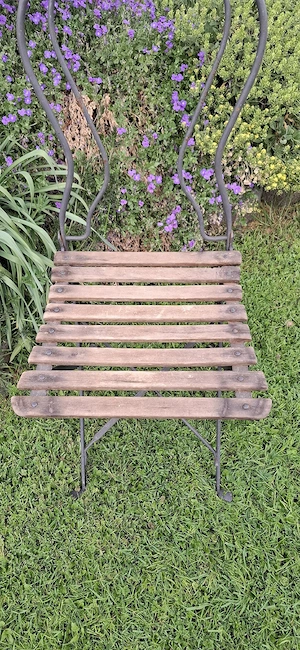 Shabby chic vintage Gartenstuhl  Bild 2