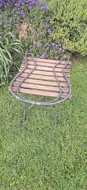 Shabby chic vintage Gartenstuhl  Bild 3