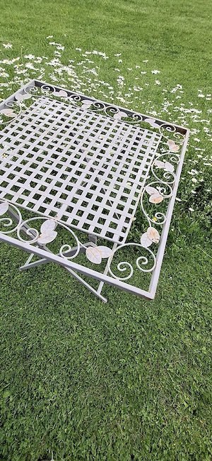 Shabby chic Gartentisch  Bild 4