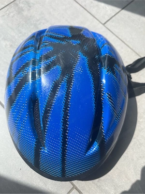 Fahhradhelm blau schwarz Bild 5