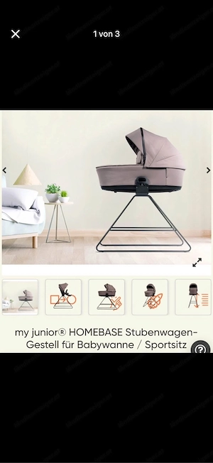 my junior  HOMEBASE Stubenwagen-Gestell für Babywanne   Sportsitz Bild 3