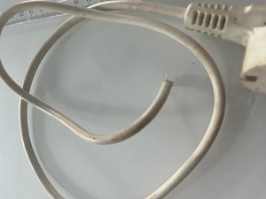Netzkabel mit Schuko-Stecker   Anschlusskabel weiß