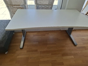 Schreibtisch weiß 150cm Bild 2