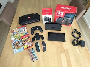 Nintendo Switch 2 Bundle: Konsole + Pro Controller + Case + 4 Spiele Bild 2