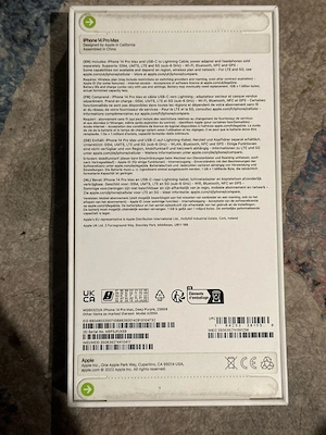 Neu ungeöffnet Apple iPhone 14 Pro Max 256gb Bild 2