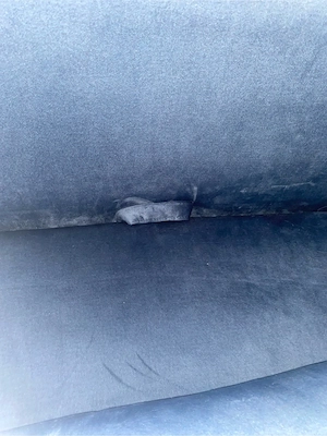 Sehr bequemes Schlafsofa in dunkelblau Bild 5