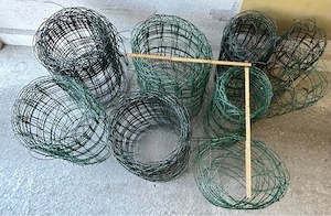 H+S Ziergitter Zaun 45 u 60 cm Draht grün beschichtet Konvolut Bild 2