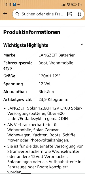 Solarbatterie 120Ah, 12V, 100Ah Bild 6