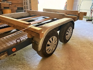 Autotransport Hänger für mobilen Hühner- Ziegenstall Bild 4