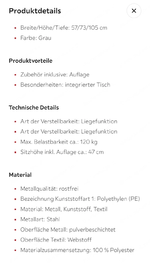 Garten- und Terrassenstuhl  Bild 4