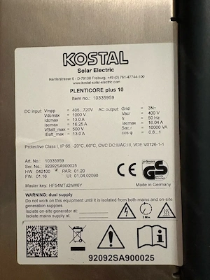 Wechselrichter Kostal Plenticore plus 10 neuwertig Bild 2