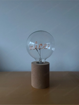 Tischlampe mit Kork inkl. "nice" Leuchtmittel Bild 3