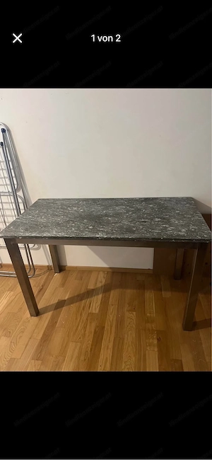 Tisch mit Steinplatte Bild 2