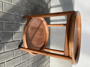 Servierwagen Beistelltisch Trolley aus Holz, vintage made in Denmark 1970er. Bild 6