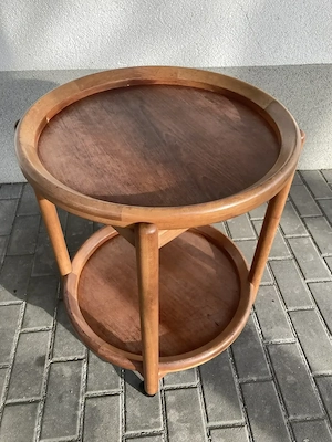 Servierwagen Beistelltisch Trolley aus Holz, vintage made in Denmark 1970er. Bild 2