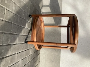 Servierwagen Beistelltisch Trolley aus Holz, vintage made in Denmark 1970er. Bild 5