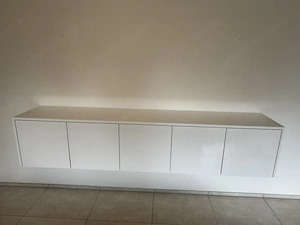 1x Sideboard  Tischlerqualität  Länge: 219 cm in Hochglanz weiß Maße: 219 cm x 41 cm - Höhe ca. 45cm Bild 5
