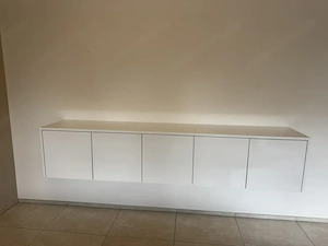 1x Sideboard  Tischlerqualität  Länge: 219 cm in Hochglanz weiß Maße: 219 cm x 41 cm - Höhe ca. 45cm Bild 4