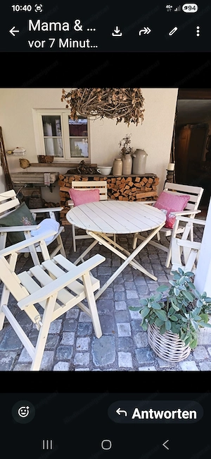 Alte Gartenmöbelgarnitur 
