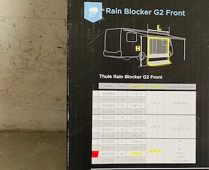 Thule Vorderwand für Markiese Type Rain Blocker G2 Front Bild 2