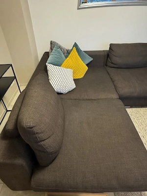 Couch   grosse Polstergruppe   225x325cm Tiefe: 120cm  dunkelbraun   Lounge Sofa   großes Sofa Bild 2