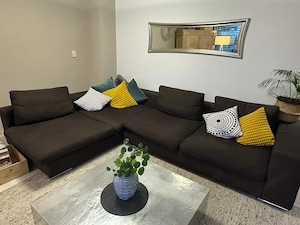 Couch   grosse Polstergruppe   225x325cm Tiefe: 120cm  dunkelbraun   Lounge Sofa   großes Sofa Bild 5