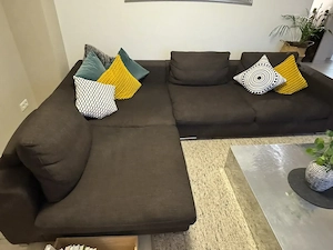 Couch   grosse Polstergruppe   225x325cm Tiefe: 120cm  dunkelbraun   Lounge Sofa   großes Sofa Bild 4