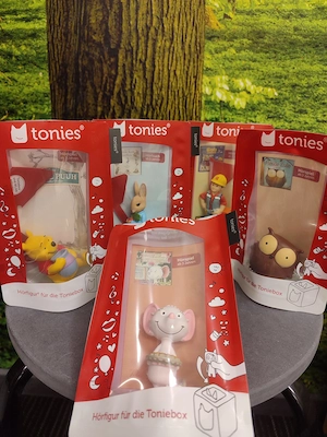 Tonie Figuren Set bestehend aus Bob der Baumeister, heule Eule, Winnie Puuh, Peter Hase und Tilda Ap Bild 3