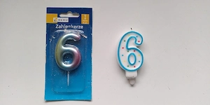 6er Geburtstagskerzen zu verschenken 