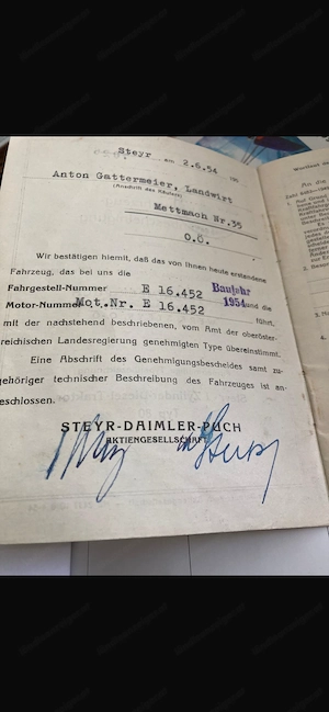 Traktor Steyr mit Hänger  Bild 3