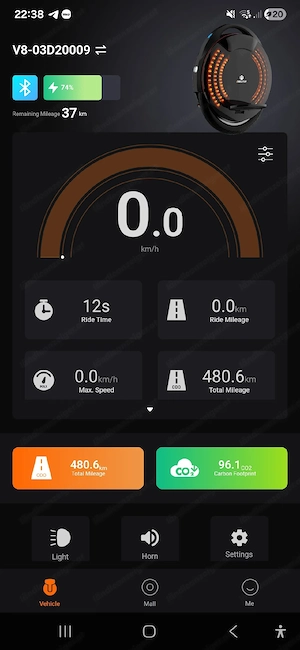 Inmotion V8 elektrisches Einrad