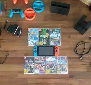 Nintendo Switch Komplett-Set | 4 Controller |7 Spiele| OVP | TOP Zustand Bild 3