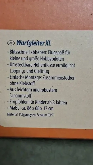 Flieger Wurfgleiter Bild 3