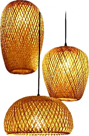 Bambus Pendelleuchte Retro Style NEU!