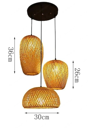 Bambus Pendelleuchte Retro Style NEU! Bild 3