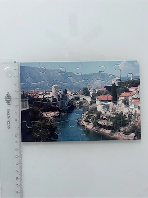 Puzzle 24 Teile   Landschaft mit Brücke & Fluss