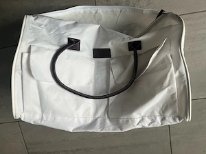Weiße Aufbewahrungstasche   Organizer Tasche mit Griffen   ca. 47x27x23 cm Bild 2