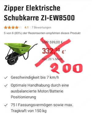 Elektrische Schubkarre
