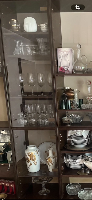 Porzellan, alte schöne Kristallgläse Bild 2
